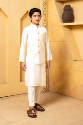 Shahjahan - Boski Kurta Trouser With Waistcoat - 3 Piece